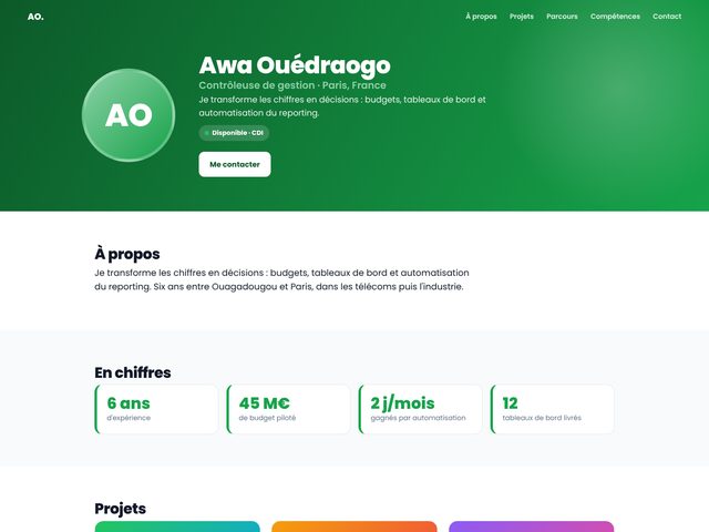 Portfolio template Horizon