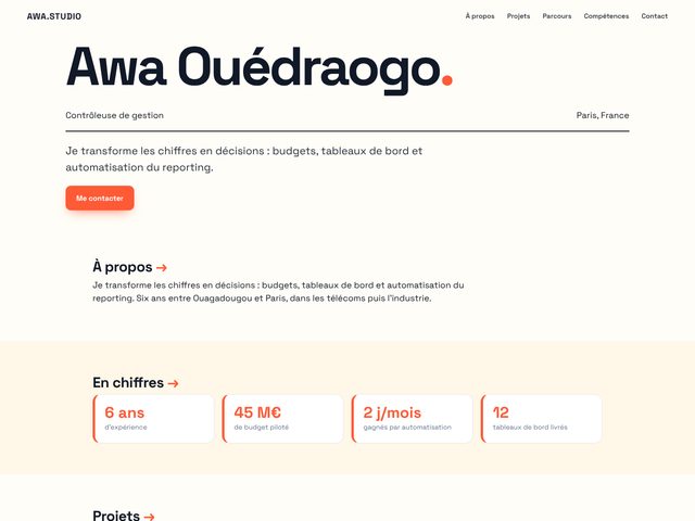 Modèle de portfolio Studio